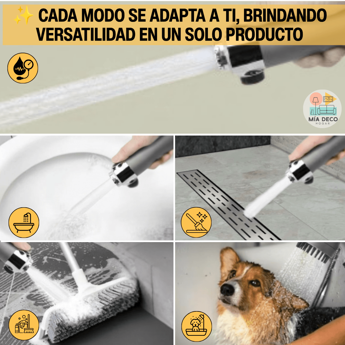 Cabezal de Ducha Masajeadora 4 en 1 con Filtro