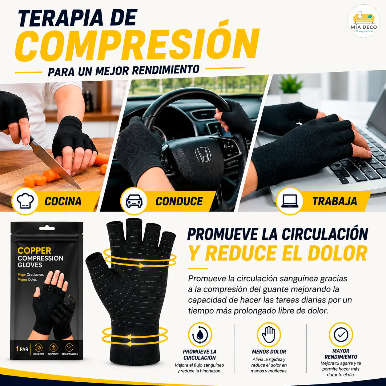 Guantes de Compresión Artritis Ortoflex