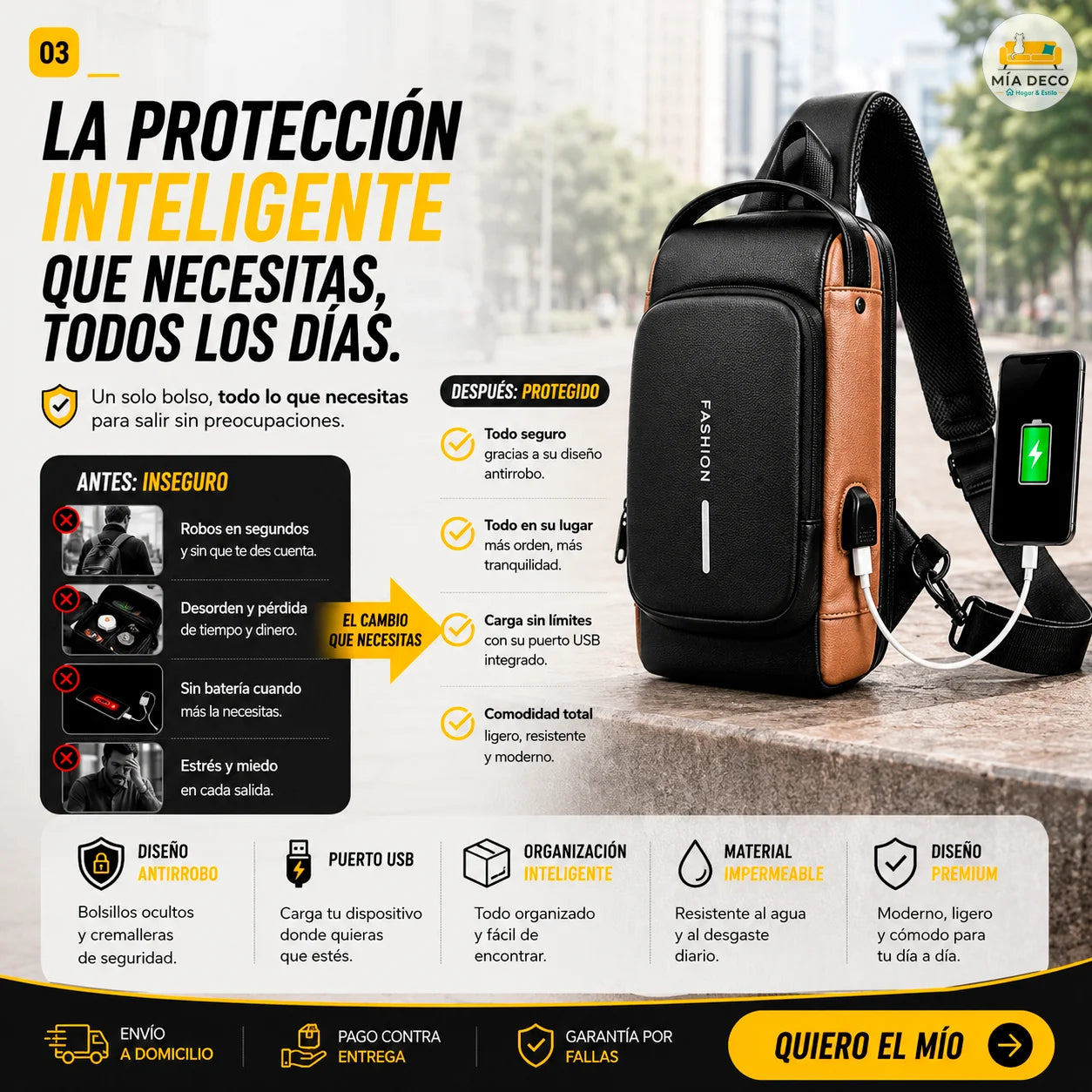 UrbanSafe | Bolso Antirrobo