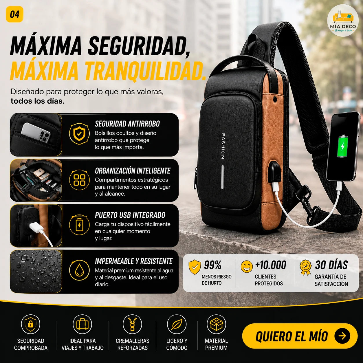 UrbanSafe | Bolso Antirrobo
