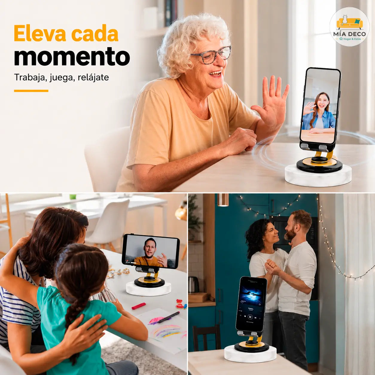 Soporte De Teléfono Carga Inalámbrica 5 en 1