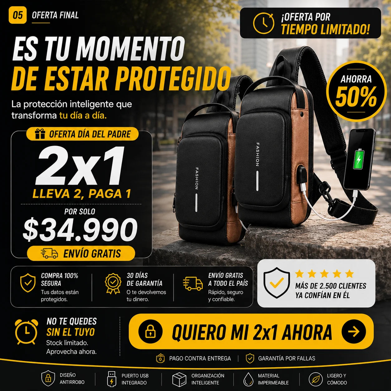 UrbanSafe | Bolso Antirrobo