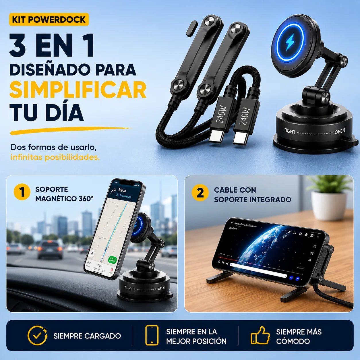 PowerDock | Carga Rápida Firme